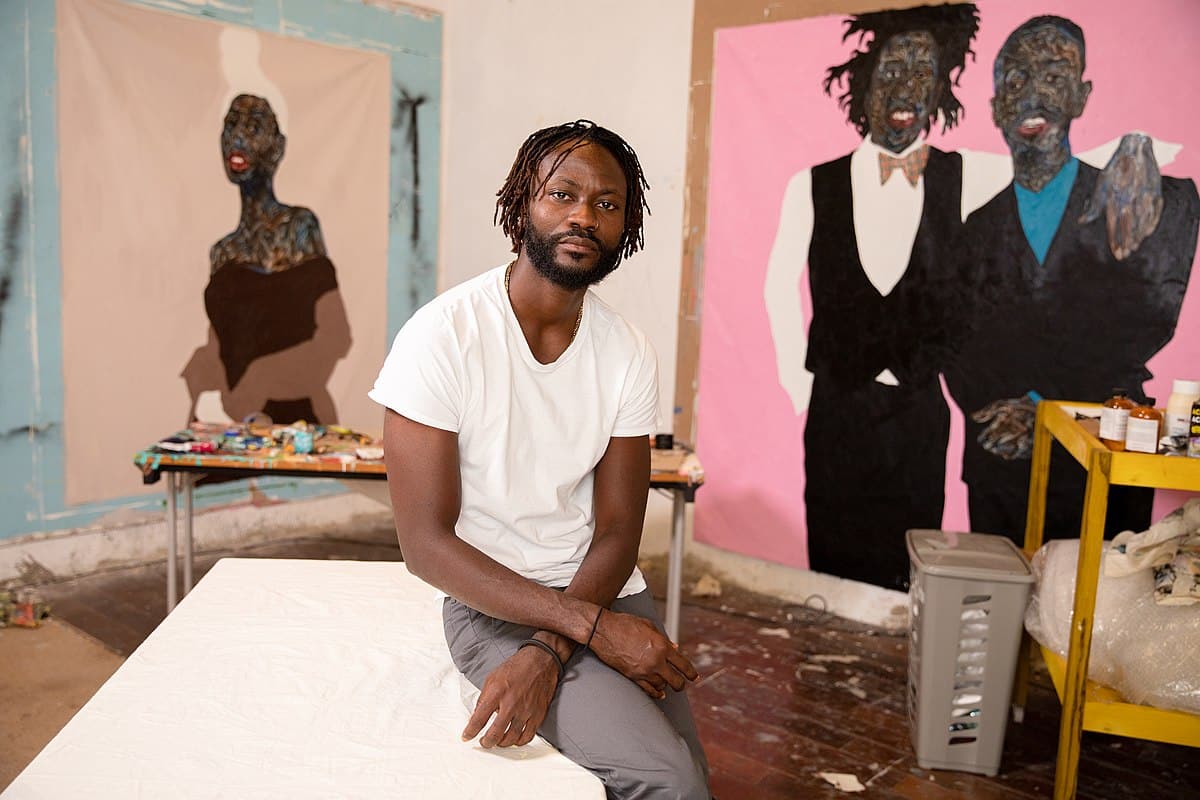 Amoako Boafo's Blank Stare Artwork Recently Acquired by Tate Museum